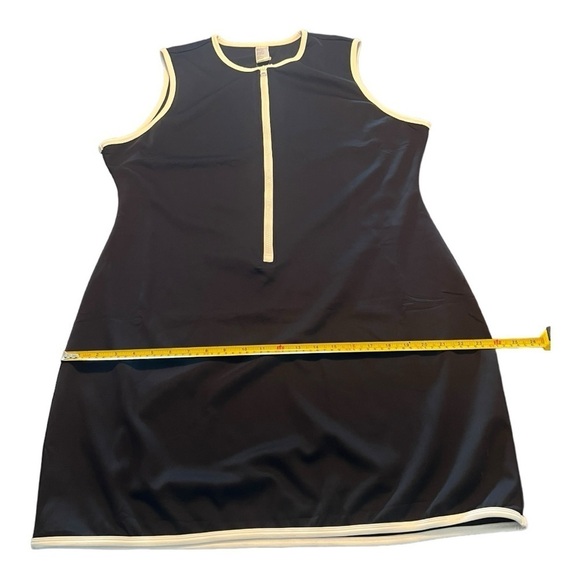 Good American X Anthro Black Plus Varsity Front  Zipper Swim Dress Size Plus NEW - Picture 12 of 15